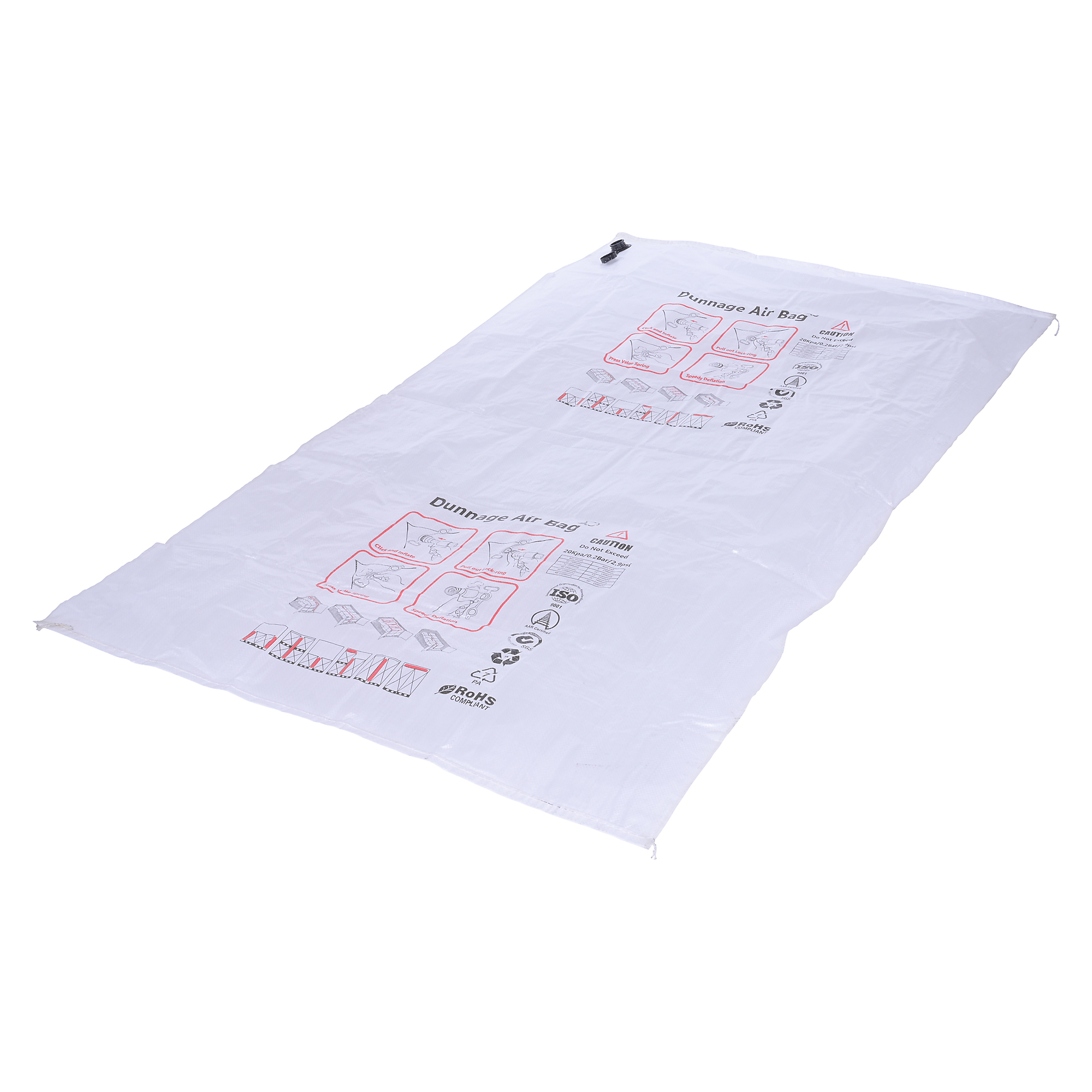 Vestil Polypropylene Inflatable Dunnage Bag — 48in. x 84in., Level 1, White, Model# BAG-4884-L1